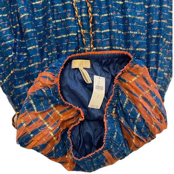 NWT Verb by Pallavi Singhee Nora Maxi Dress in Blue Motif Size 8 - Picture 8 of 16